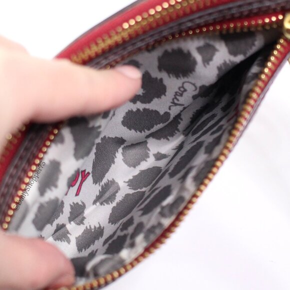 Women's Coach Poppy Red Patent Leather Mini Bag - Picture 6 of 6